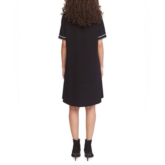 NEW Rag & bone Thatch Dress Size XS Short Sleeves Black White Edges High Low - Picture 2 of 9